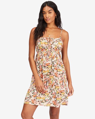 Billabong Feelin Blue Mini Slip Šaty Multi | XIRAOJ-218