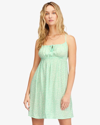 Billabong Feelin Blue Mini Slip Šaty Mátově Zelená | HRUNKV-763
