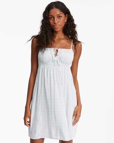 Billabong Feelin Blue Mini Slip Šaty Rain Drop | LCZHXP-031