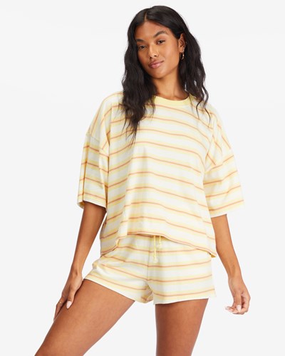 Billabong Feeling Free Boxy T-Shirt Pina Colada | YTRZOM-173