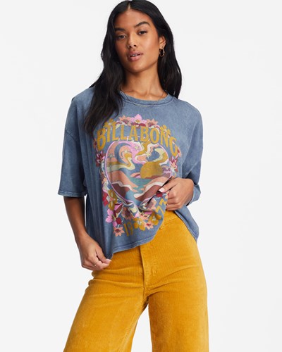 Billabong Feeling Free Grafická T-Shirt Medium Vintage | FXVAJO-815