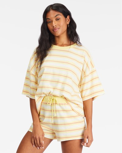 Billabong Feeling Free High-Waisted Knit Shorts Pina Colada | RZHIJG-105