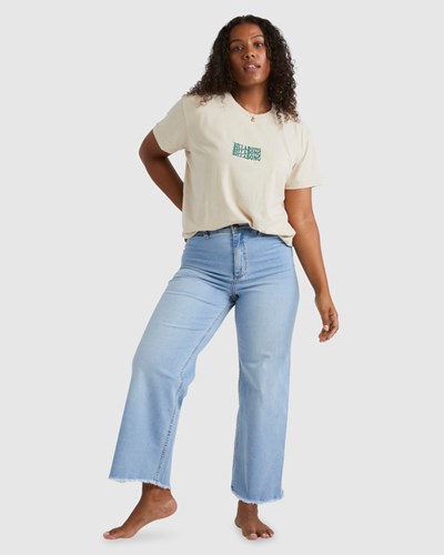 Billabong Free Fall Indigo Široké-Leg Jeans Washed Denim | CUMQGN-239