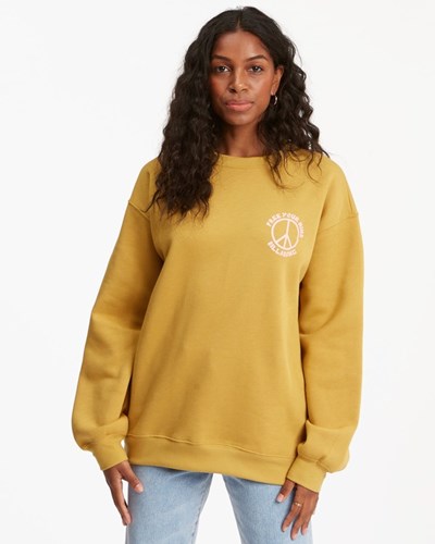 Billabong Free Your Mind Crewneck Sweatshirt Zlaté | FQNRGU-610