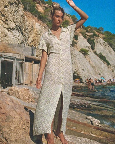 Billabong Garden Party Maxi Shirt Šaty Agave | EXZBKV-519