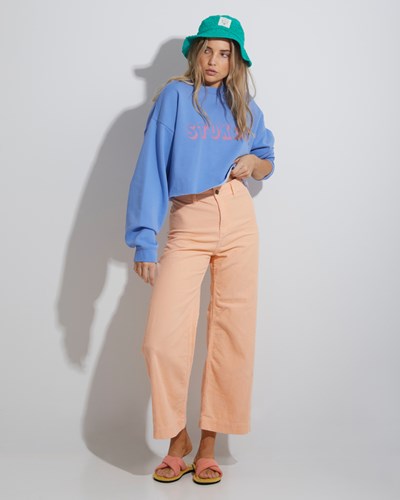 Billabong Hey Gday Cropped Crewneck Sweatshirt Surfside | DRYJLP-792