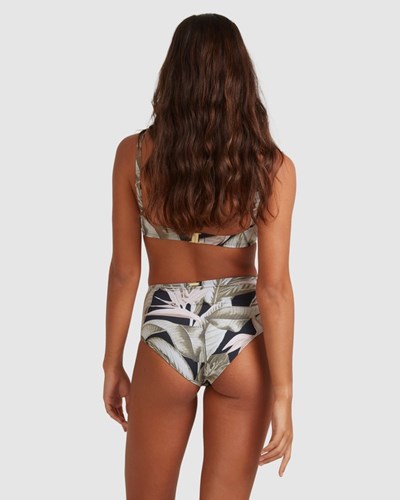 Billabong Hideaway High-Pasem Retro Bikiny Bottoms Černé | PWJBGS-645