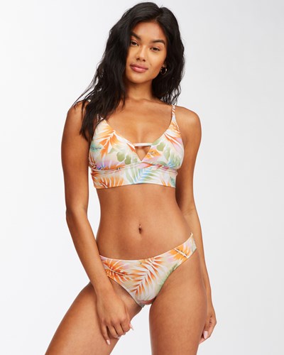 Billabong Island Calling V-Neck Bikiny Top Salt Crystal | XUZLGM-586