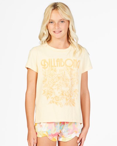 Billabong Joyful Rebel Boyfriend T-Shirt Buttermilk | JGFWNT-756