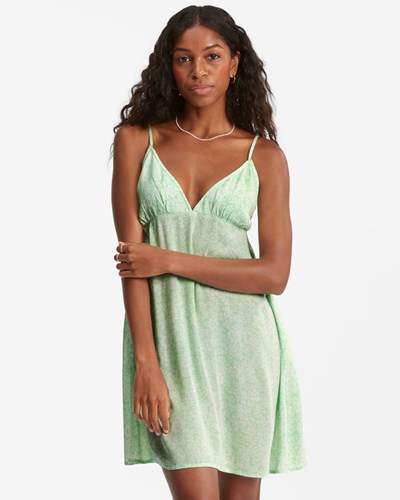 Billabong Just Add Sun Mini Slip Šaty Honey Dew | AHONQI-204