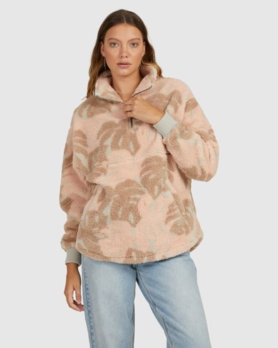 Billabong Kalluah Half-Zip Pullover Sweatshirt Peony | LGNJXB-942