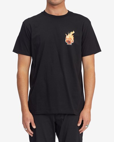 Billabong Kamea Burn Krátké Sleeve T-Shirt Černé | MZRTND-419