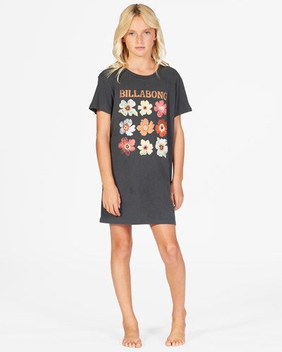 Billabong Keep It Beachy T-Shirt Šaty Černé | ABUCKX-851