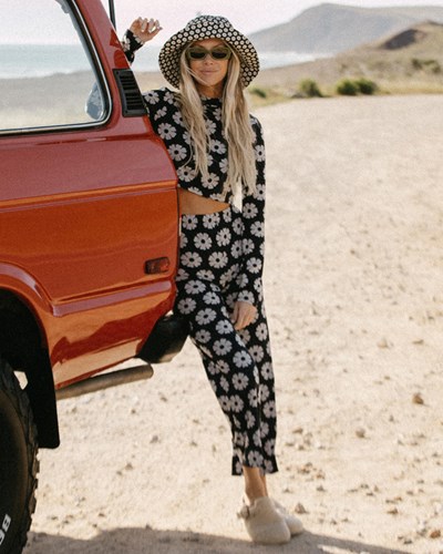 Billabong Keep It Rovný High-Waisted Knit Pants Černé | CHJTGO-904