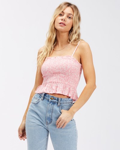 Billabong Keep Your Cool Crop Top Růžové | FRACWO-541