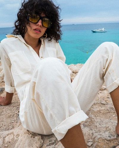 Billabong Keepin It Real Jumpsuit Bílé | DNVJPG-285