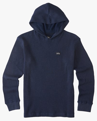 Billabong Keystone Pullover Thermal Hoodie Tmavě Blankyt | AYVBHC-036
