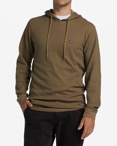 Billabong Keystone Pullover Thermal Hoodie Gravel | FDPVTQ-021