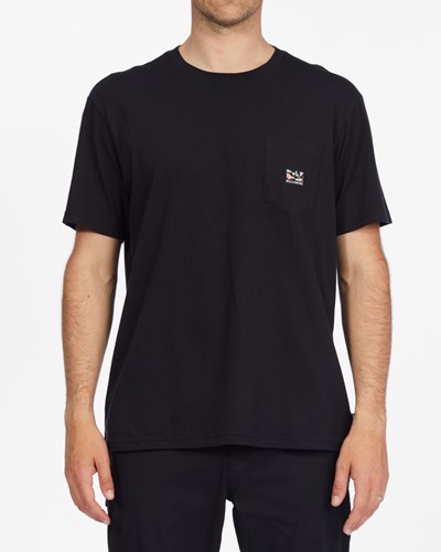 Billabong Labels Pocket T-Shirt Černé | DMRNLE-086