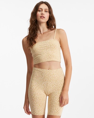 Billabong Little Shores Knit Cami Tank Top Světle Zlaté | PEIUWK-138