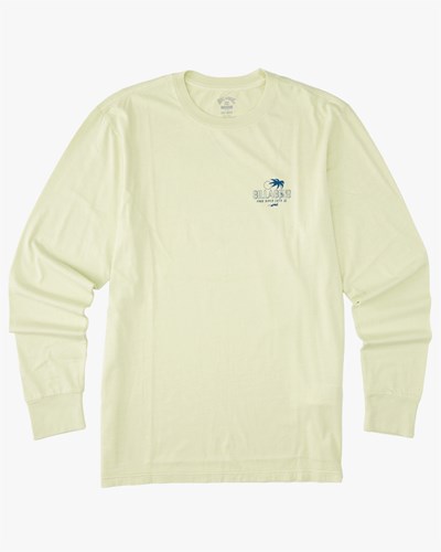 Billabong Lounge Wave Washed Long Sleeve T-Shirt Světle Zelene | SPOWCE-923