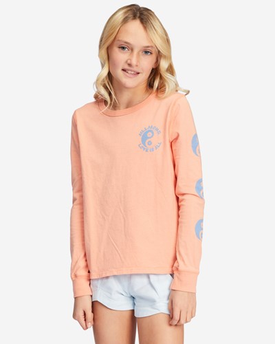 Billabong Love Is All Long Sleeve Grafická Boyfriend T-Shirt Canyon Sunset | UEHYKG-019