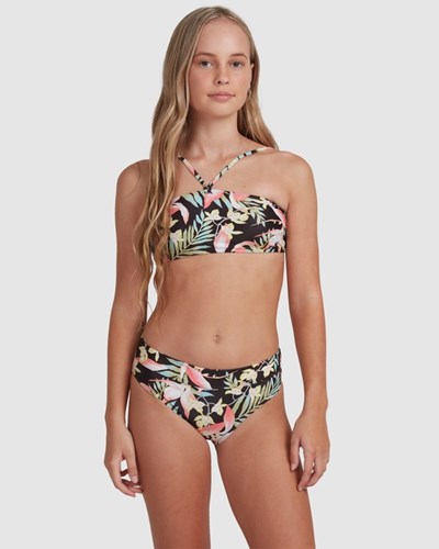 Billabong Love Palms Bandeau Bikiny Set Černé | AFUQKE-437