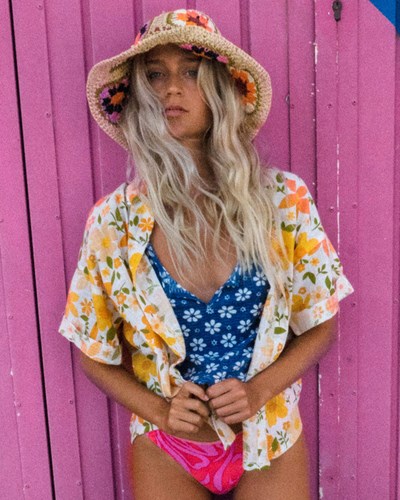 Billabong Made For Sun Button-Up Krátké Sleeve Shirt Salt Crystal | YZEDWG-591