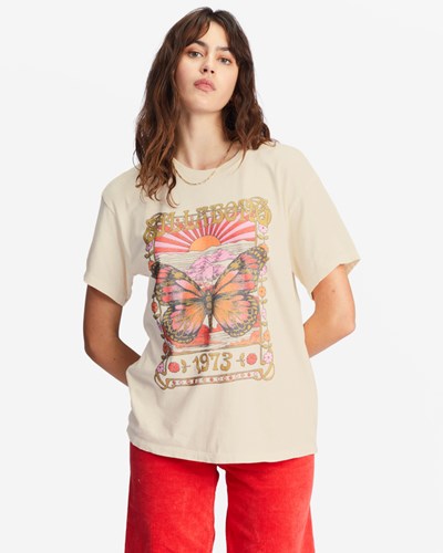 Billabong Magic Maker Grafická Boyfriend T-Shirt Bílé | JAMHQB-361