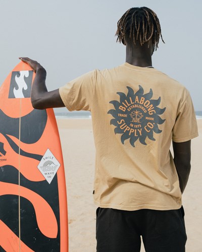 Billabong Mirage Wave Washed Krátké Sleeve T-Shirt Sand Dune | SLPZYA-943