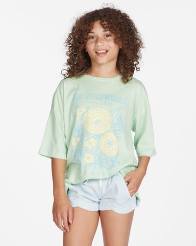 Billabong Natural Hi Boyfriend T-Shirt Honey Dew | QWVAYM-301