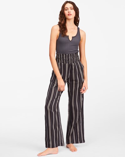 Billabong New Waves 2 Elastic Pasem Pants Černé | EZJXHP-985