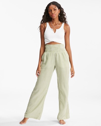 Billabong New Waves 2 Elastic Pasem Pants Avocado | UZDXRF-189