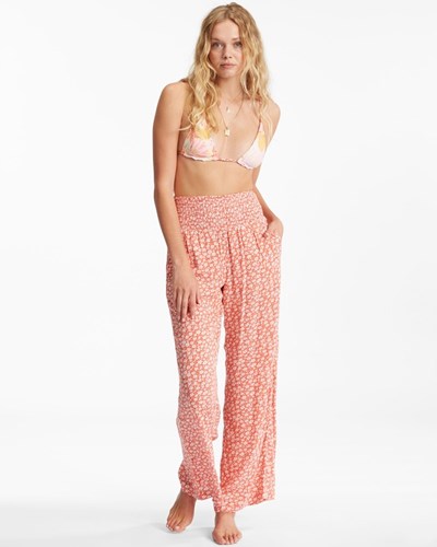 Billabong New Waves 2 Široké-Leg Pants Růžové | DHNZAS-287