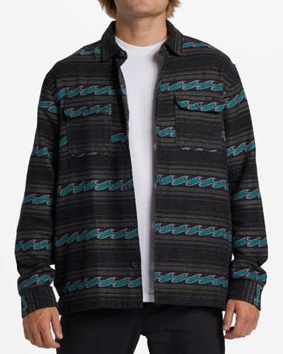 Billabong Offshore Jacquard Flannel Shirt Phantom | ZDJSVU-829