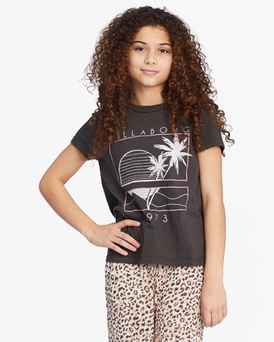 Billabong On The Horizon Grafická Boyfriend T-Shirt Černé | KNWCYU-394