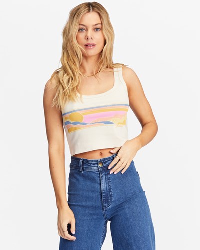 Billabong On The Horizon Grafická Tank Top Bílé | UKMSXP-370