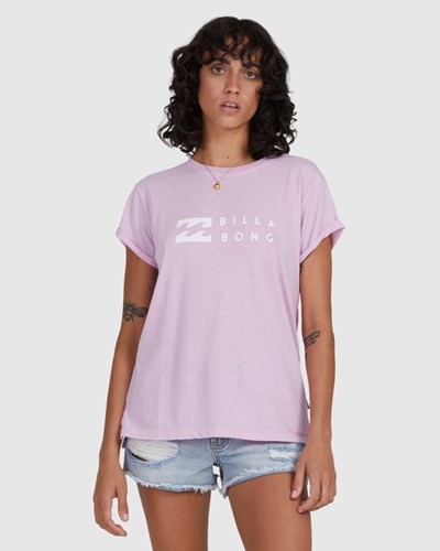 Billabong One Wave Burnout T-Shirt Orchid | GRYIJX-384