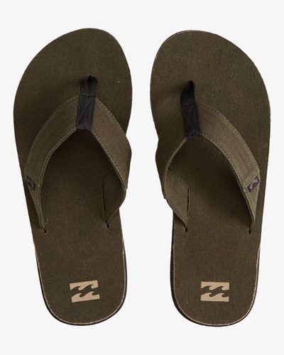 Billabong Overhead Hemp Slip-On Sandals Military | UBCFZY-931