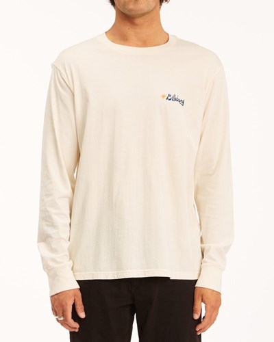 Billabong Peak Wave Washed Long Sleeve T-Shirt Bílé | EDLZHO-702