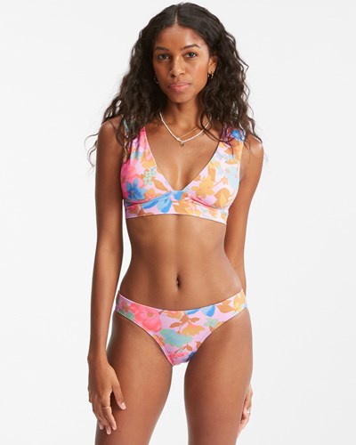 Billabong Pick Me Up Plunge Bikiny Top Multi | RFGYQT-562
