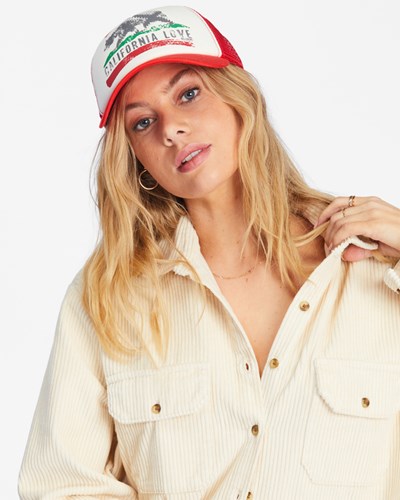 Billabong Pitstop Trucker Hat Červené | ZNGOKJ-208