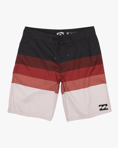 Billabong Platinum Stripe Boardshorts 20" Vínové | OFBQLM-154
