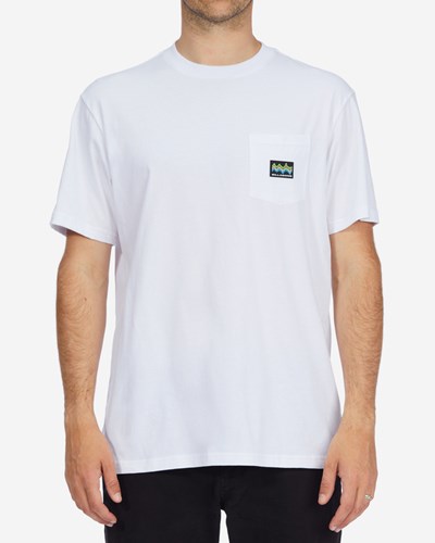 Billabong Pocket Label Pocket T-Shirt Bílé | MLIKFJ-165