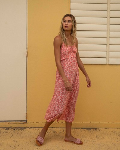 Billabong Rebel Heart Slip Šaty Růžové | JSNOER-359