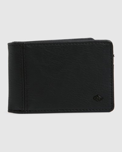 Billabong Revival Slim Line Bi-Fold Wallet Černé | RGEZUW-297