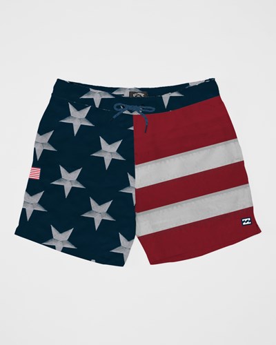 Billabong Rex Good Times Layback Boardshorts 17" Červené Bílé Blankyt | FZJEQK-924
