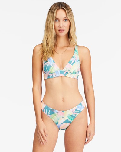 Billabong Rides And Tides Banded Triangle Reversible Bikiny Top Multi | JLDBUQ-310