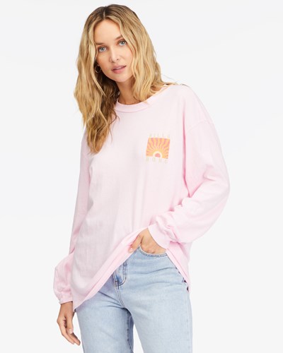 Billabong Rising Sun Long Sleeve T-Shirt Růžové | MINQSL-284