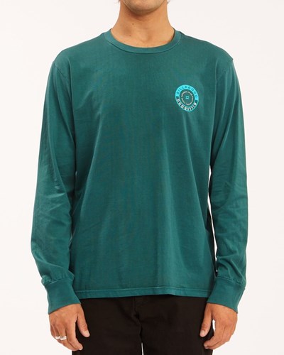 Billabong Rocker Wave Washed Long Sleeve T-Shirt Tmavě | JZTAMR-253